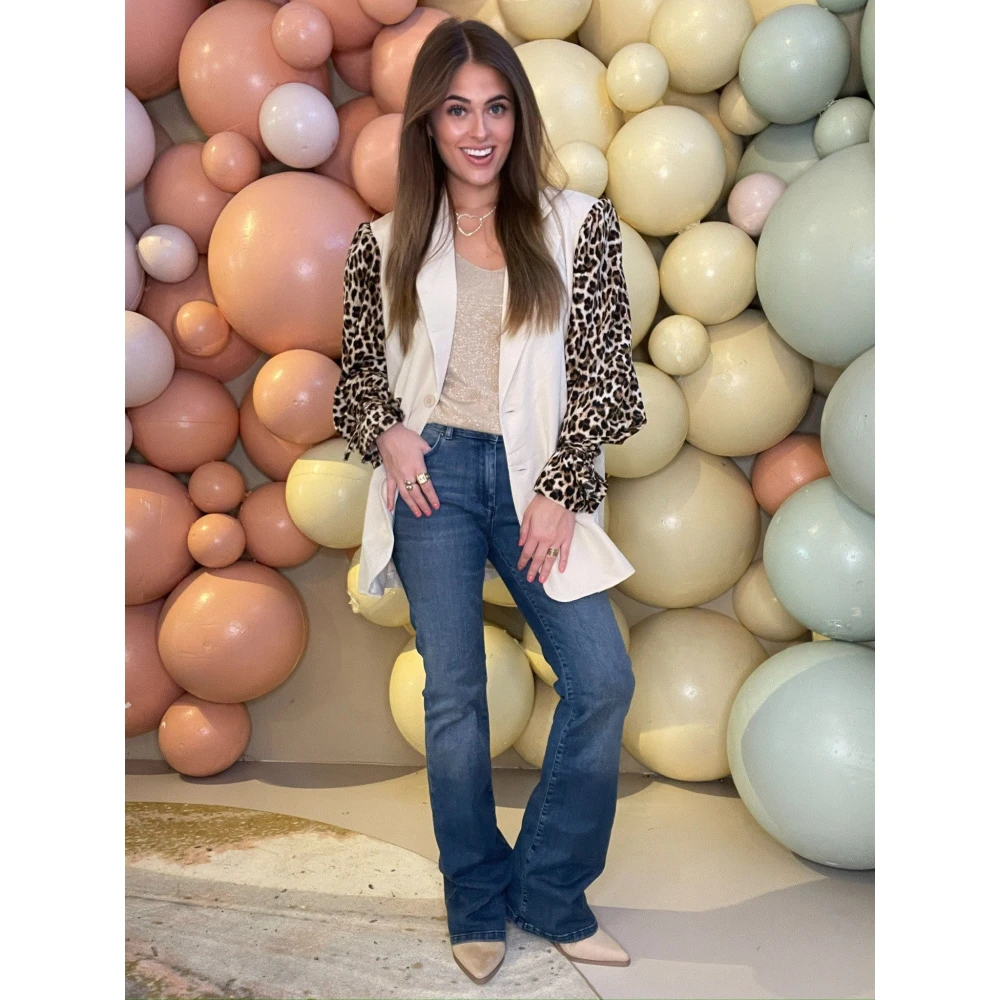 DNM Pure Flare jeans in vuilblauw denim Blue Dames