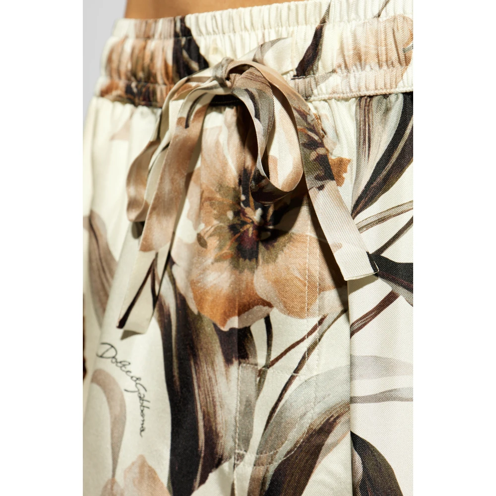 Dolce & Gabbana Zijden shorts Beige Heren
