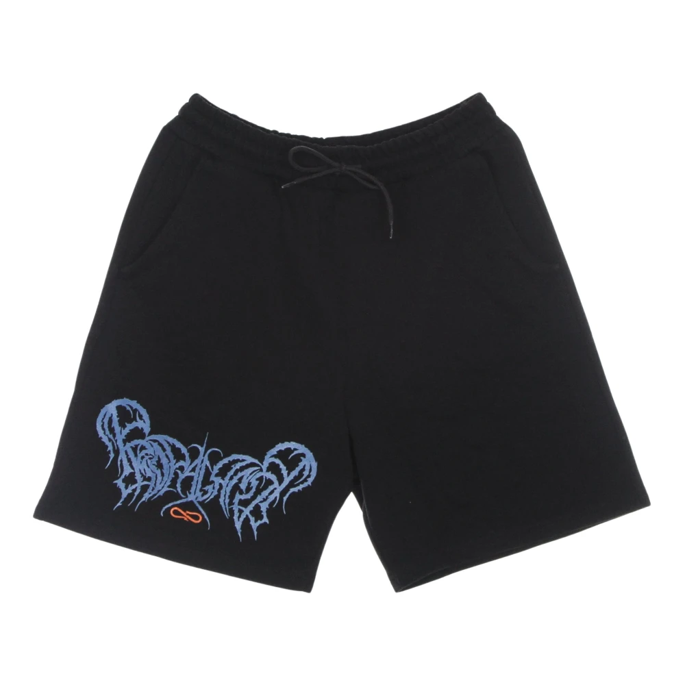 Propaganda Zwarte Sweatshorts Elastische Taille Lichtgewicht Black Heren