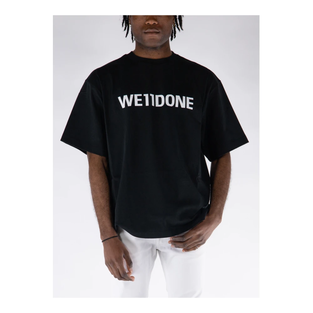We11Done Klassiek Logo T-Shirt Black Heren