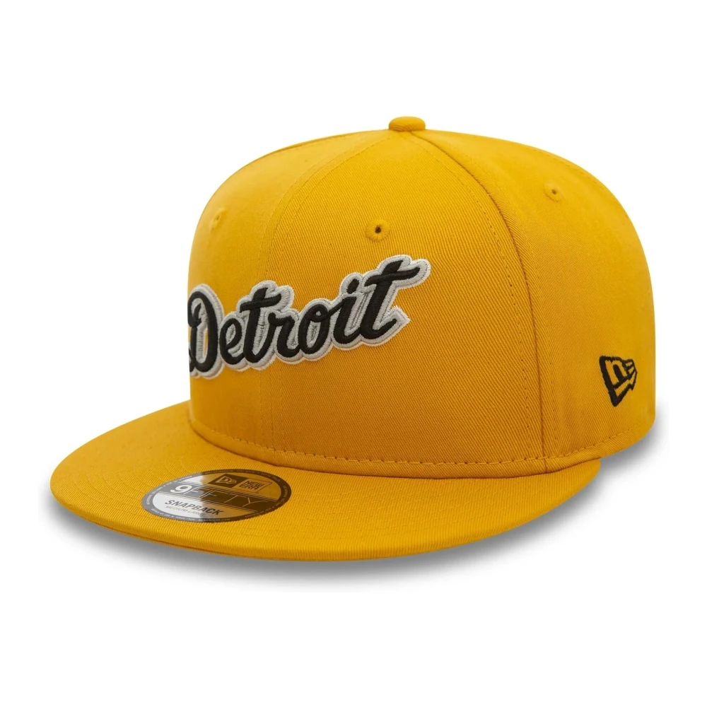 new era Gele Detroit Tigers Wordmark Patch Pet Yellow Heren