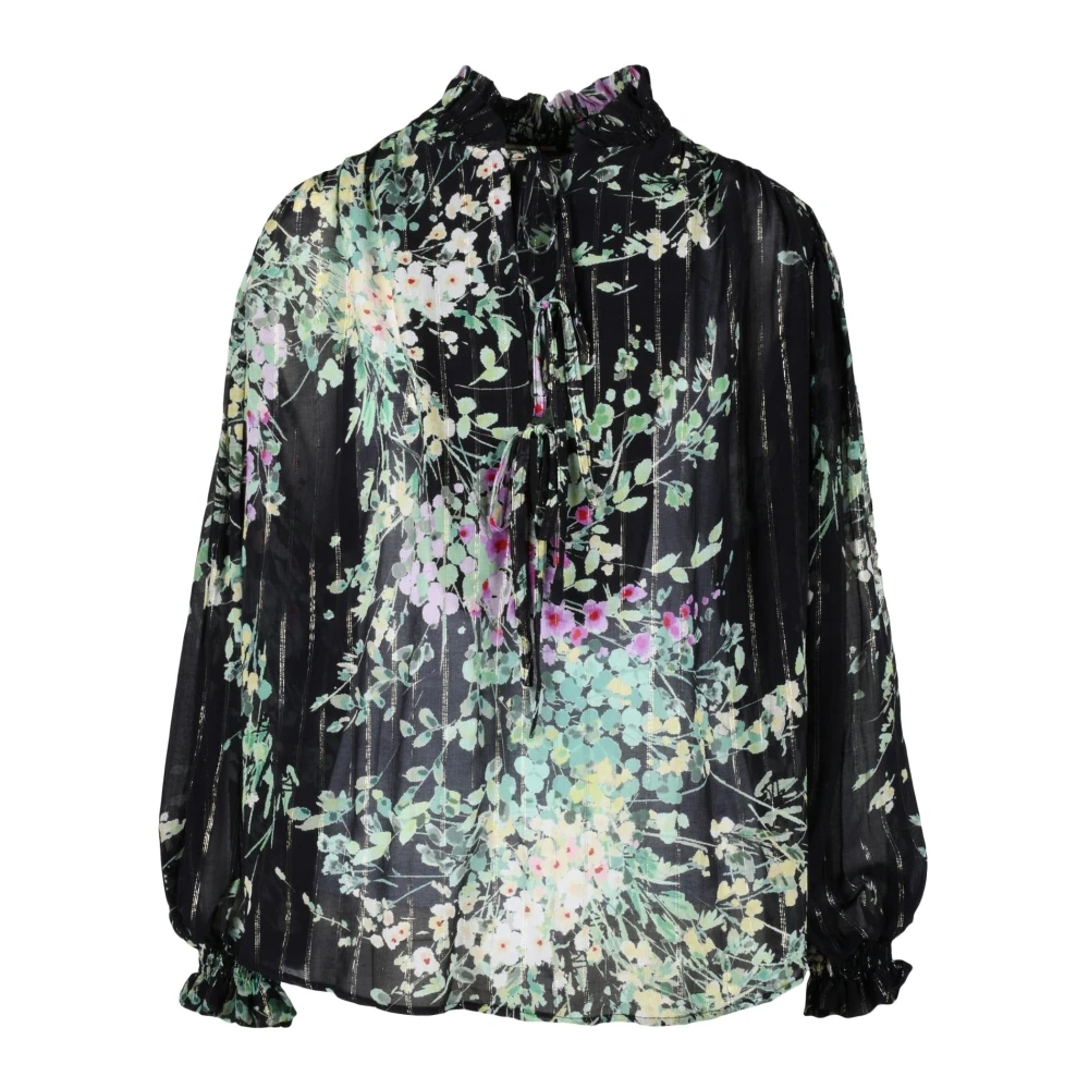 Sabina Musayev Metallic Zijdeblend Shirt Multicolor Dames