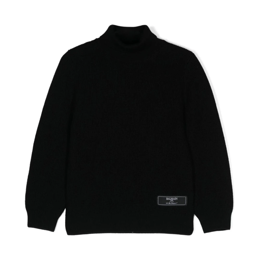 Balmain Boys Black Knitwear For Aw24 - Kids Knitwear - 13 Y - Kids