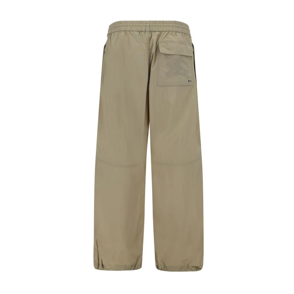 Burberry Verstelbare broek met ritssluiting en elastische tailleband Beige Heren