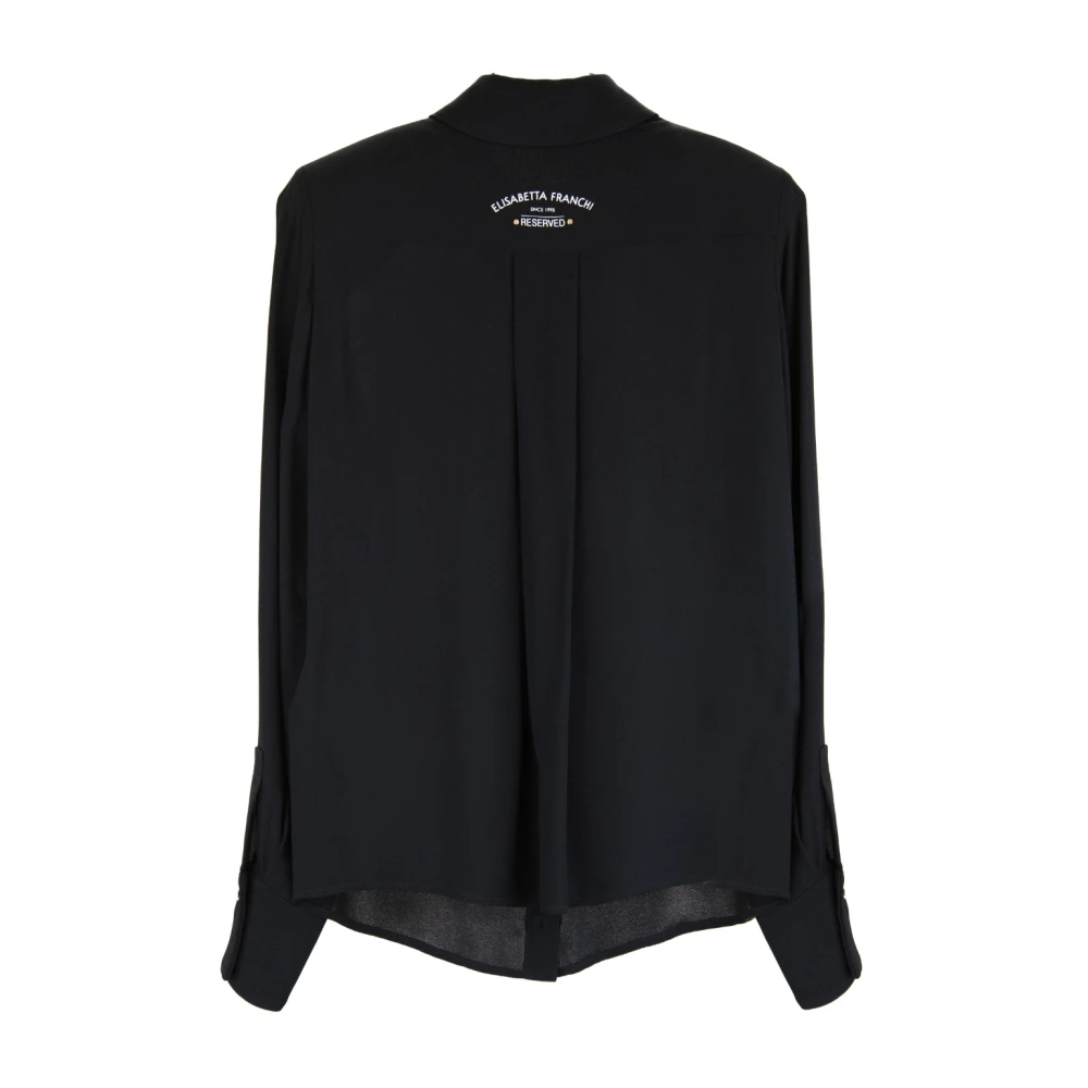 Elisabetta Franchi Blouse met gouden details Black Dames