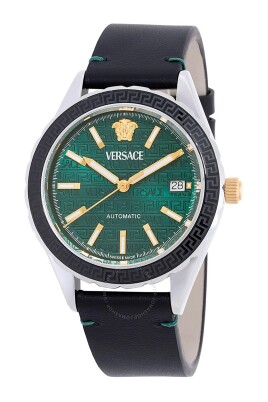 cadran-vert-montre-analogique-automatique