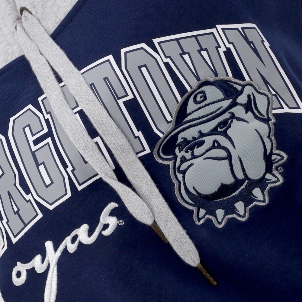 Mitchell & Ness Georgetown Hoyas Vintage Logo Hoodie Blue Heren