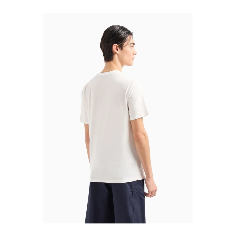Armani Exchange Multi Logo T-shirt van katoen White Dames
