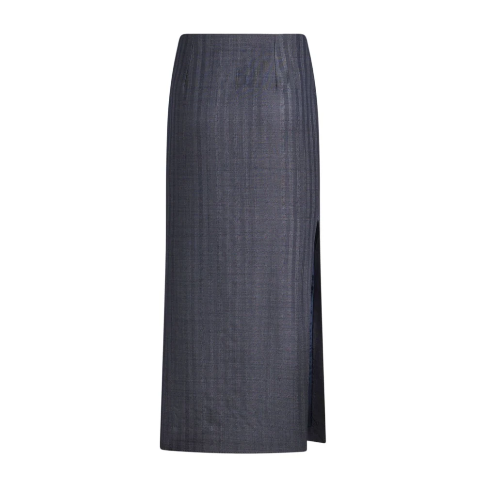 ETRO Blauwe Midi Rok Blue Dames