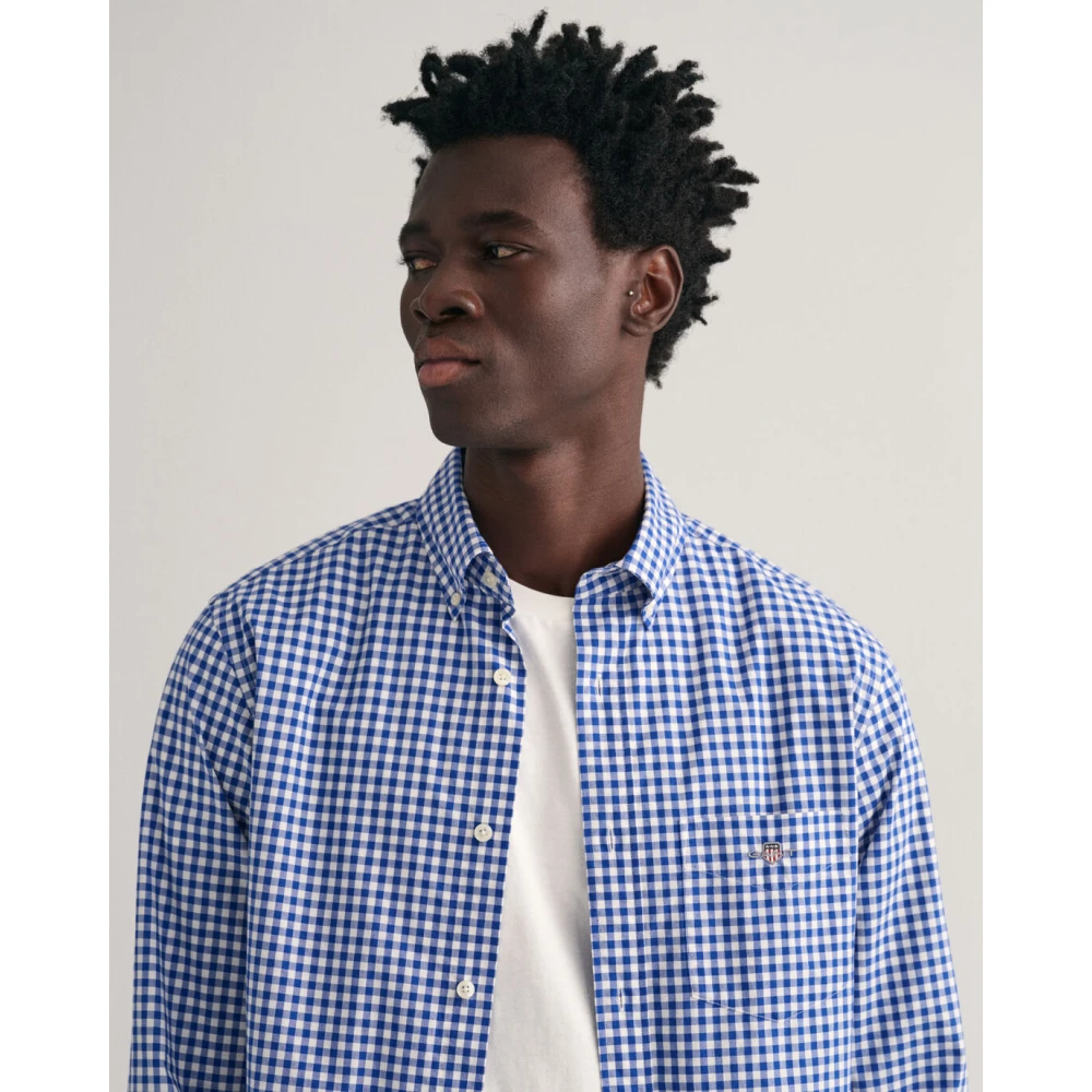 Gant Geruite poplin regular fit overhemd Multicolor Heren