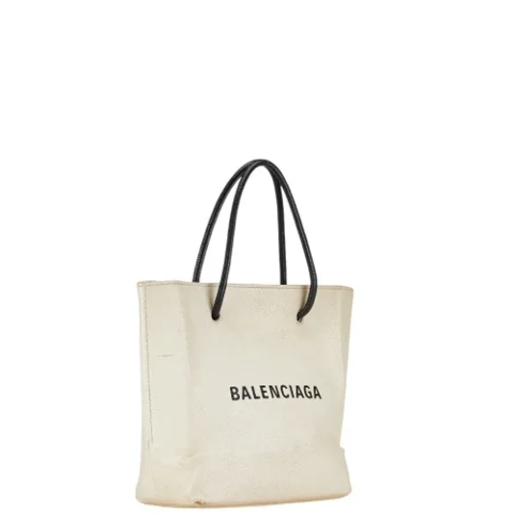 Balenciaga Vintage Pre-owned Leather totes White Dames