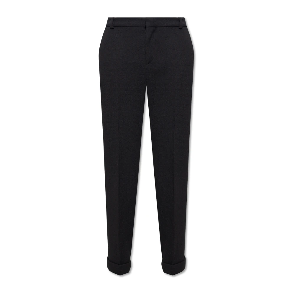 Balmain Black Pleat-Front Trousers - Male - Chinos - L - Trousers
