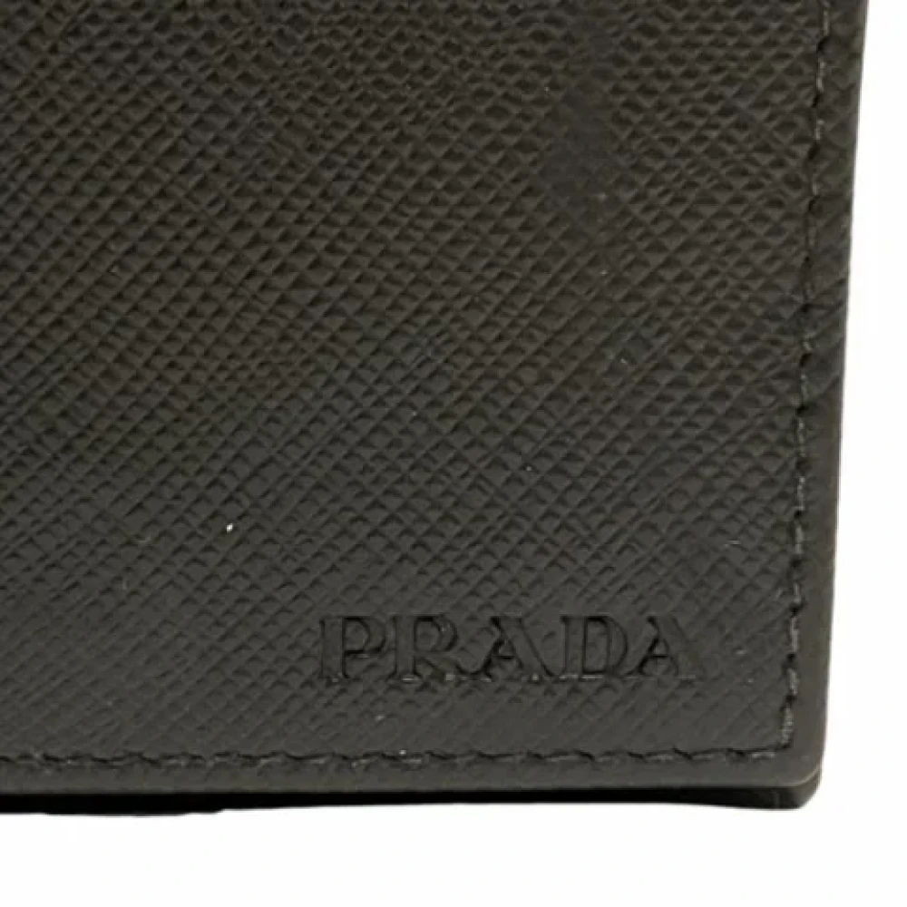 Prada Vintage Pre-owned Leather wallets Black Heren