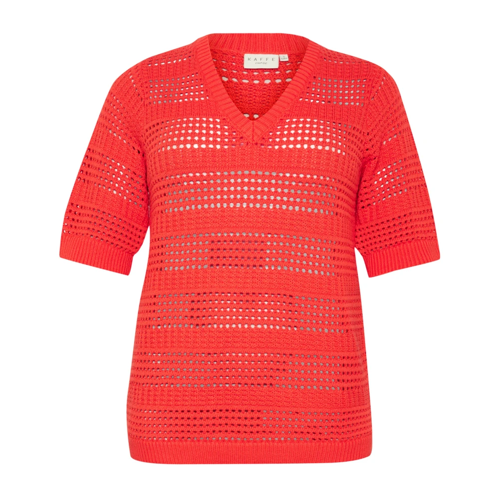 Knitwear > V-neck Knitwear - - Kaffe Curve - Modalova