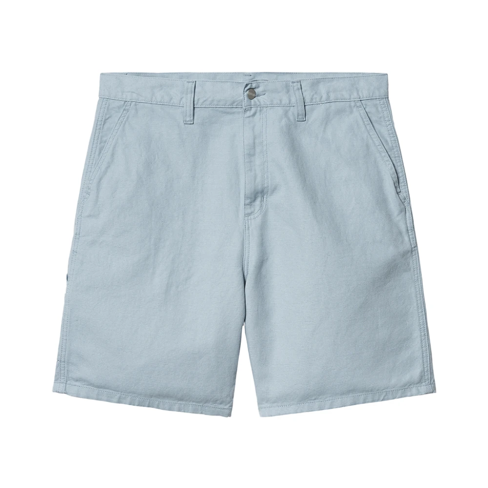 Carhartt WIP Relaxed Fit Katoen Linnen Shorts Blue Heren