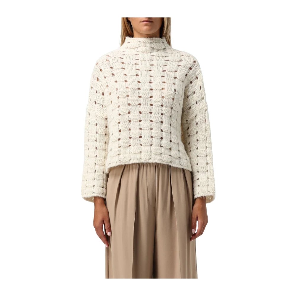 Liviana Conti Roomwitte Trui voor Vrouwen Beige Dames