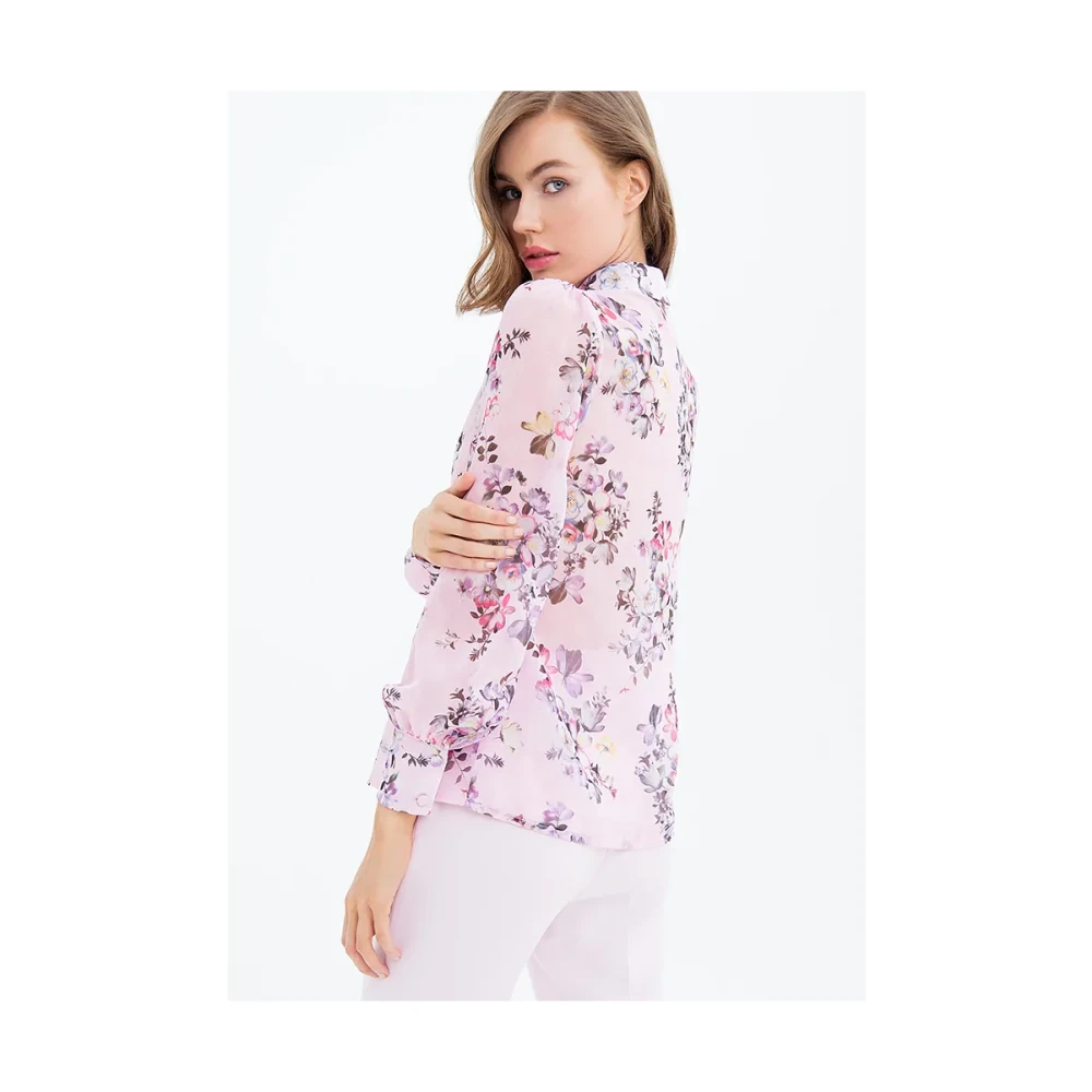 Fracomina Laily Flowers Shirt Pink Dames