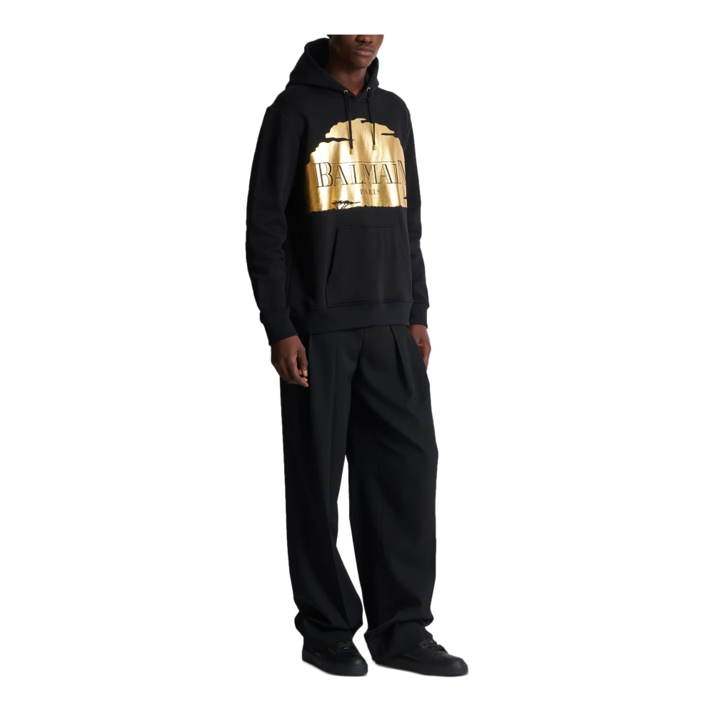 Balmain Disney x : The Lion King Hoodie met print Sunset Black Heren