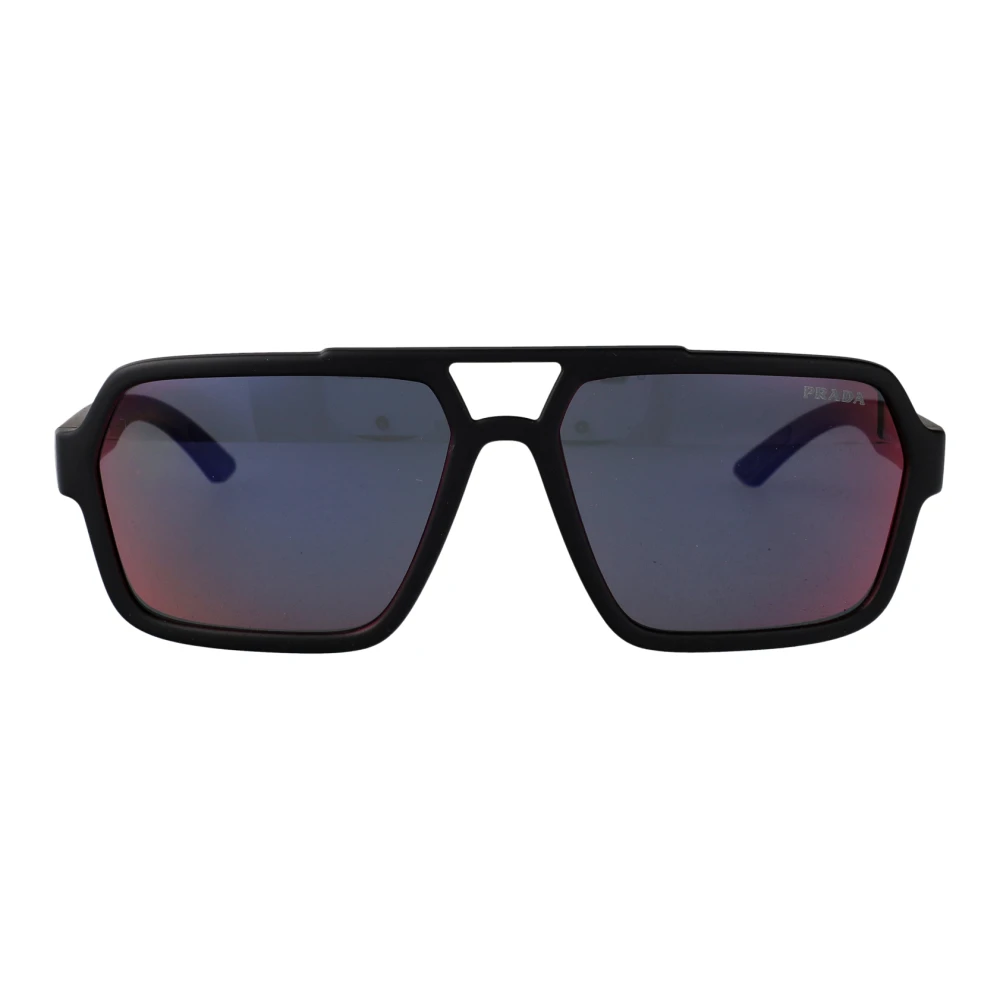 Prada Linea Rossa Man Sunglass PS A06S - Frame color: Black Rubber, Lens color: Dark Grey Mirror Blue/Red - Image 4