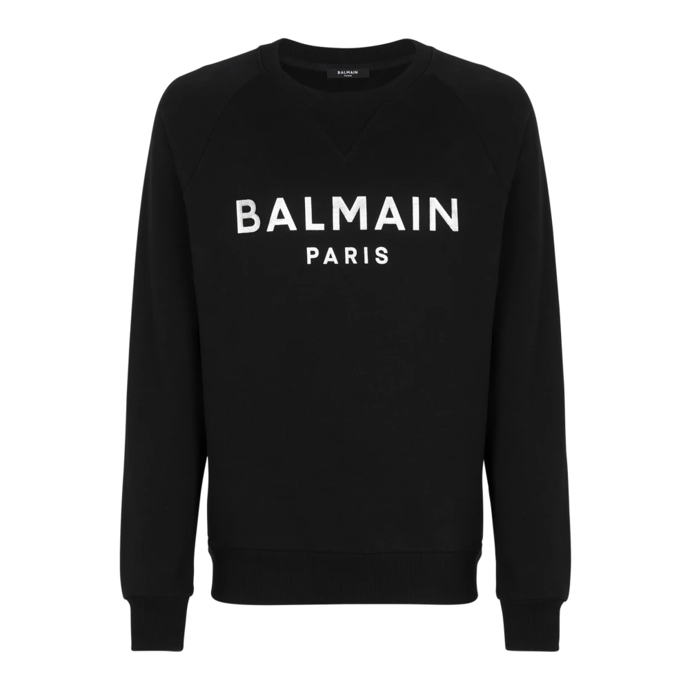 Balmain Black Metallic Logo Sweatshirt - Male - Sweatshirts - Xs - Sweatshirts & Hoodies