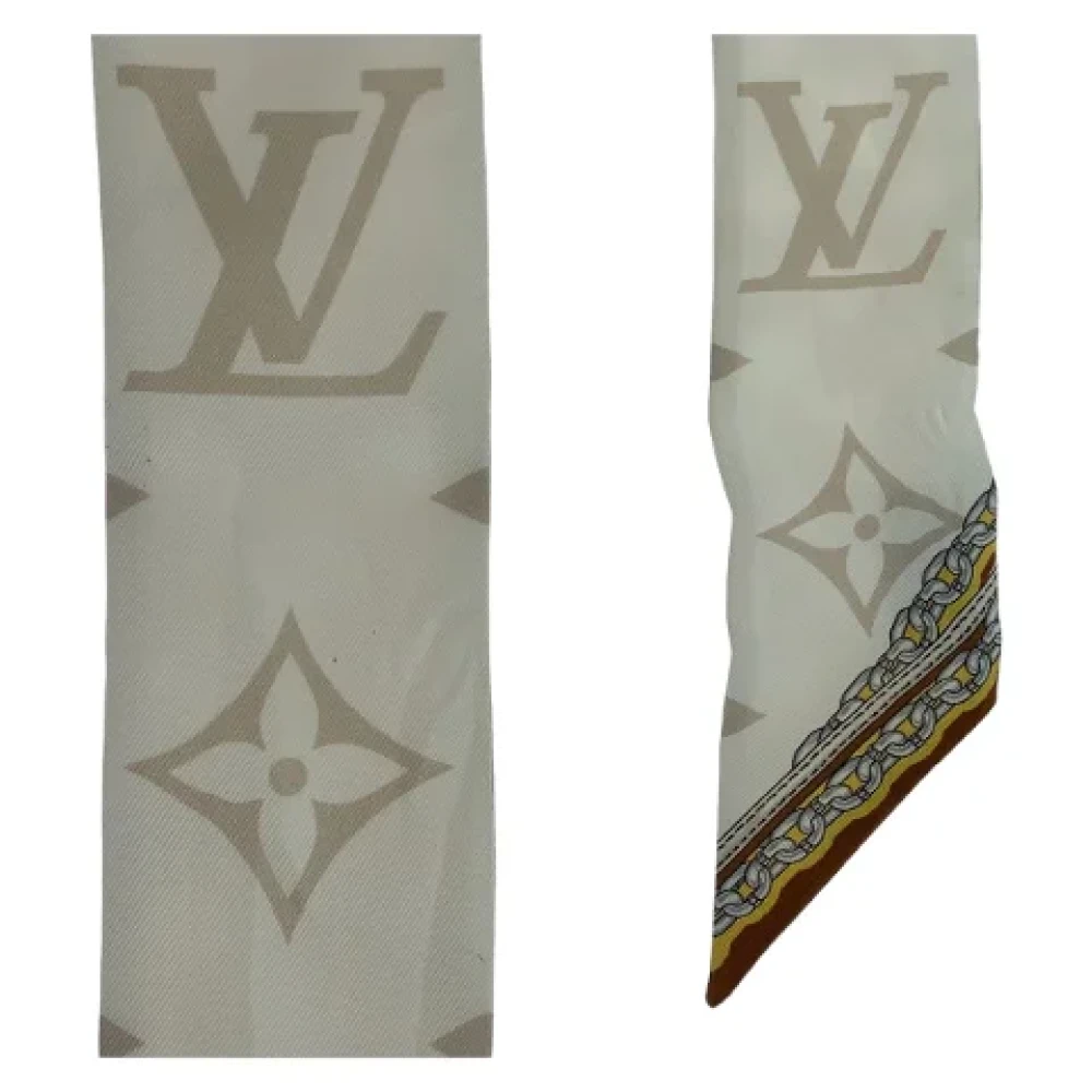 Louis Vuitton Vintage Pre-owned Fabric scarves Beige Dames