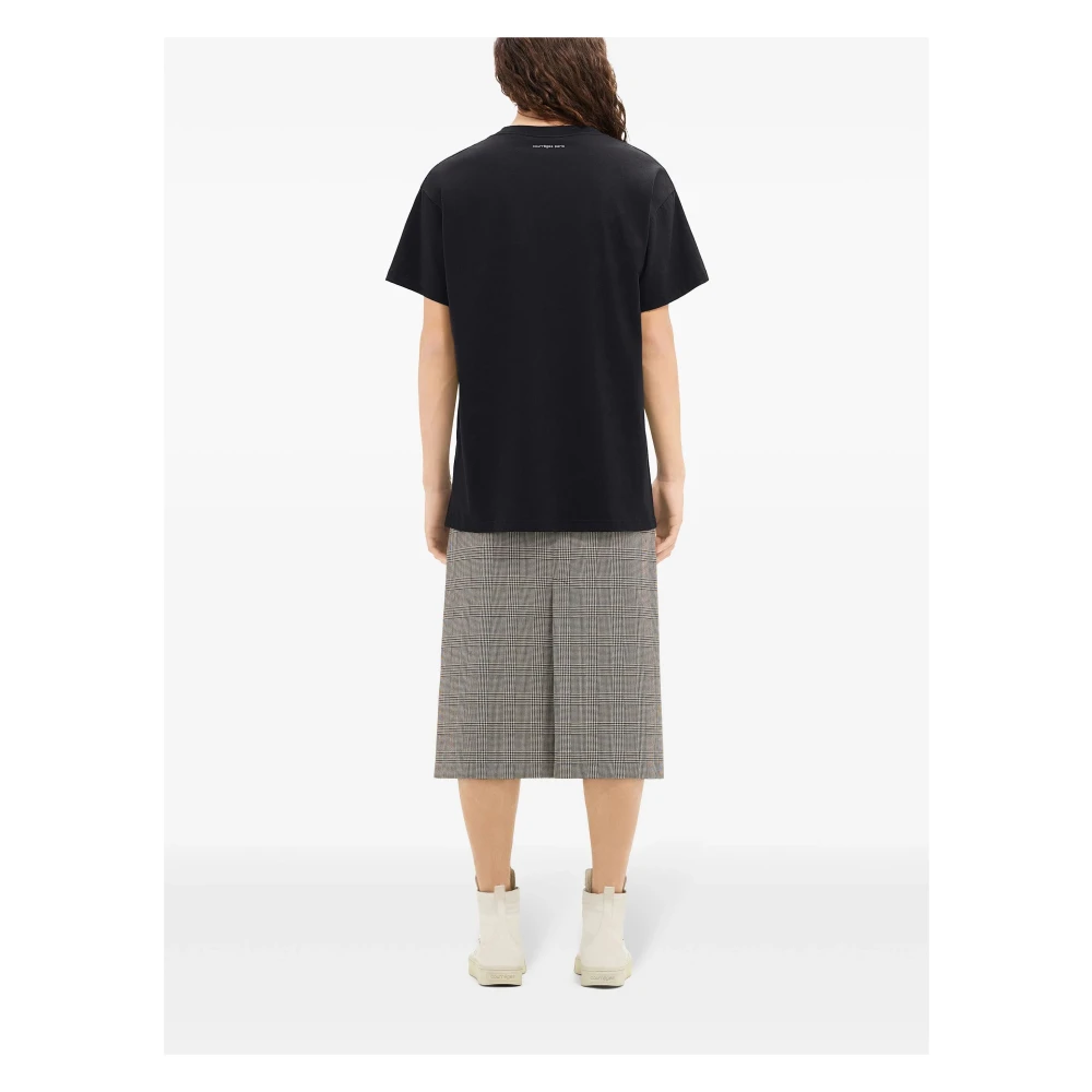 Courrèges Zwarte Lovers Zipped T-Shirt Black Heren