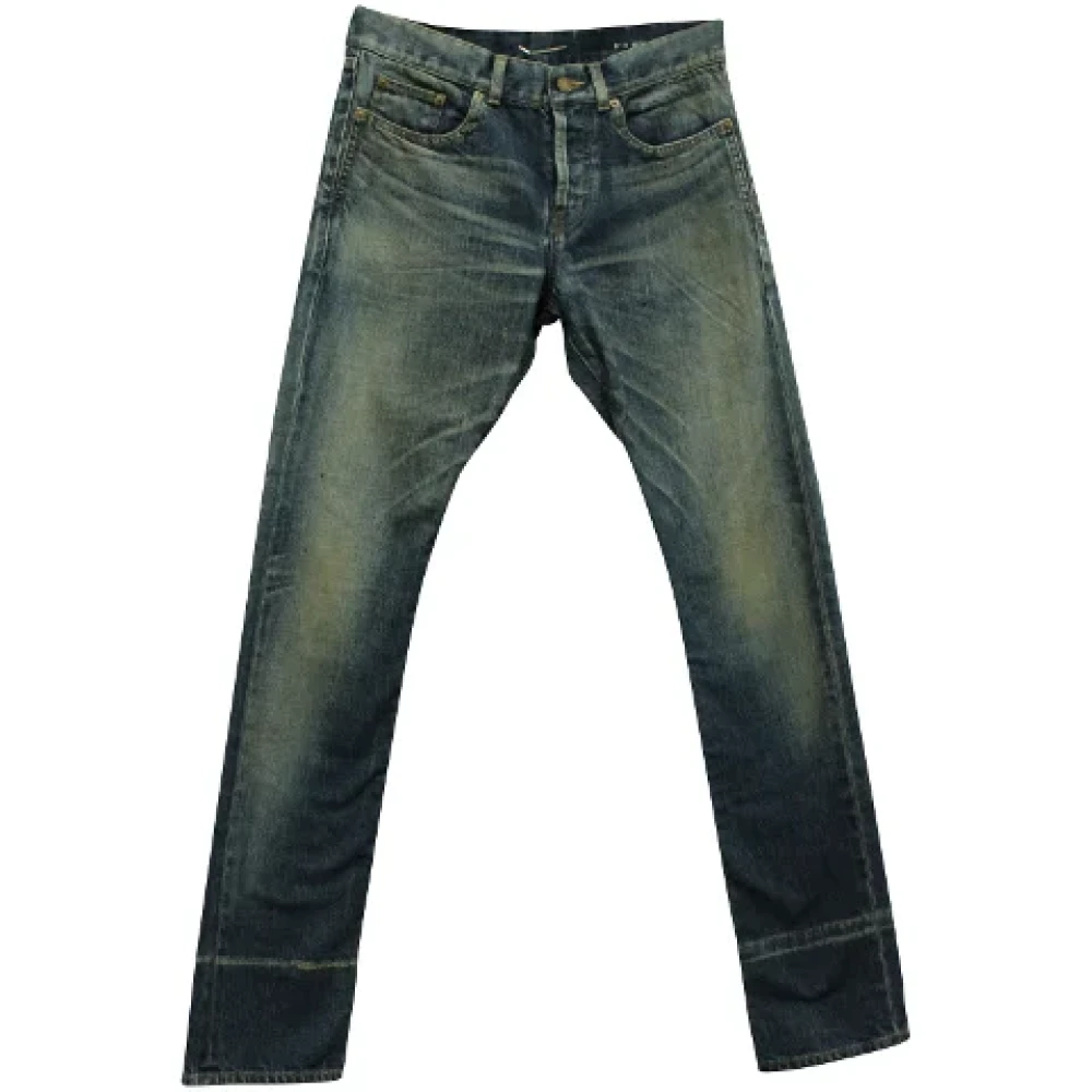 Yves Saint Laurent Vintage Pre-owned Bomull jeans Blue, Herr