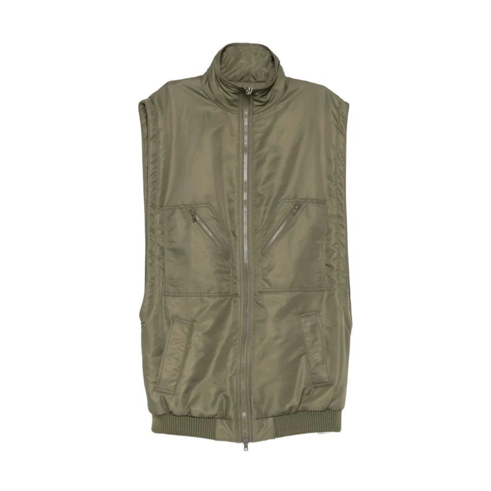 Mm6 Maison Margiela , Waistcoats, Female, Green, Xs, Jackets Kaki