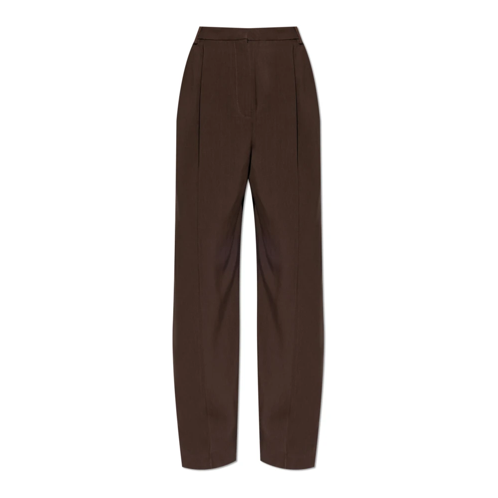Iro Brown Wide Trousers, Female, S, Helis Trousers