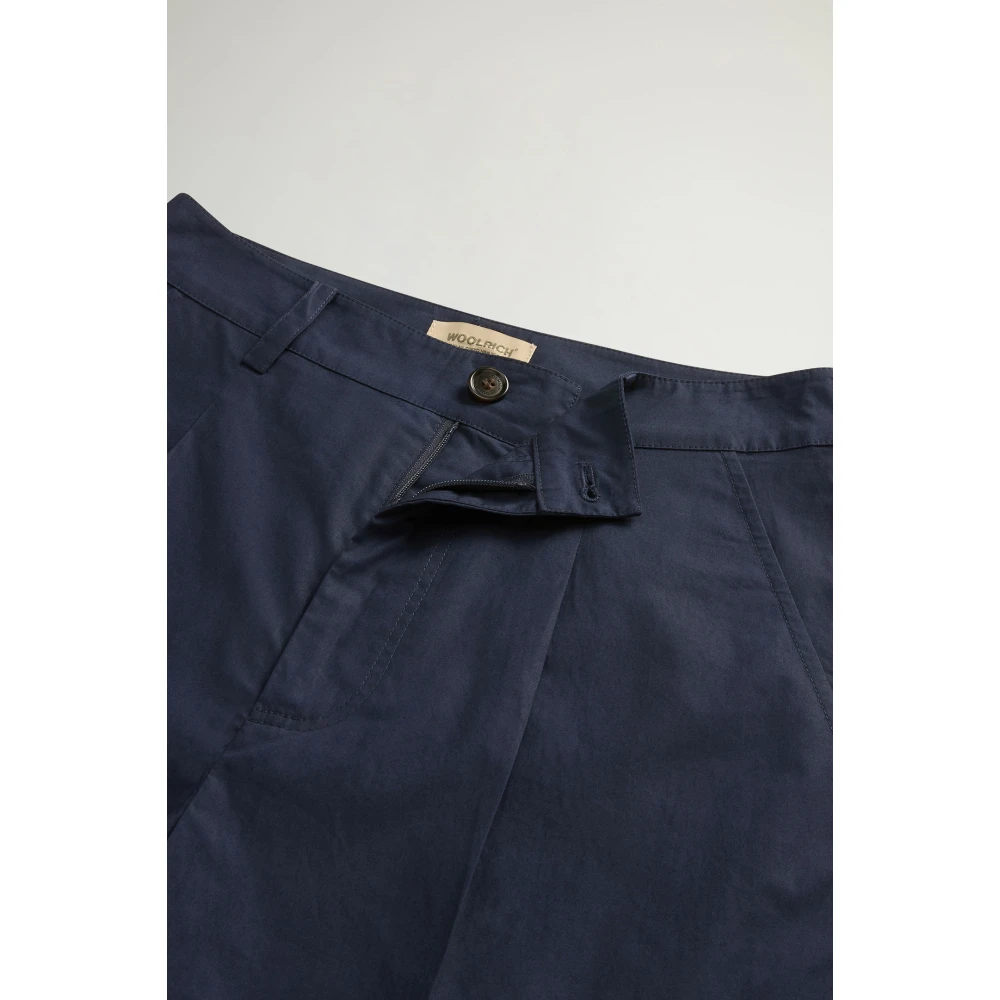 Woolrich Wijde Pijp Chino Broek Blue Dames