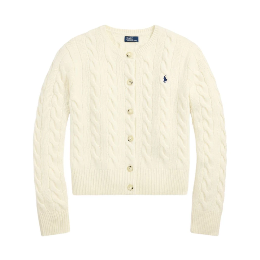 Polo Ralph Lauren Women's White Cardigans,, Jumper Collection Medium