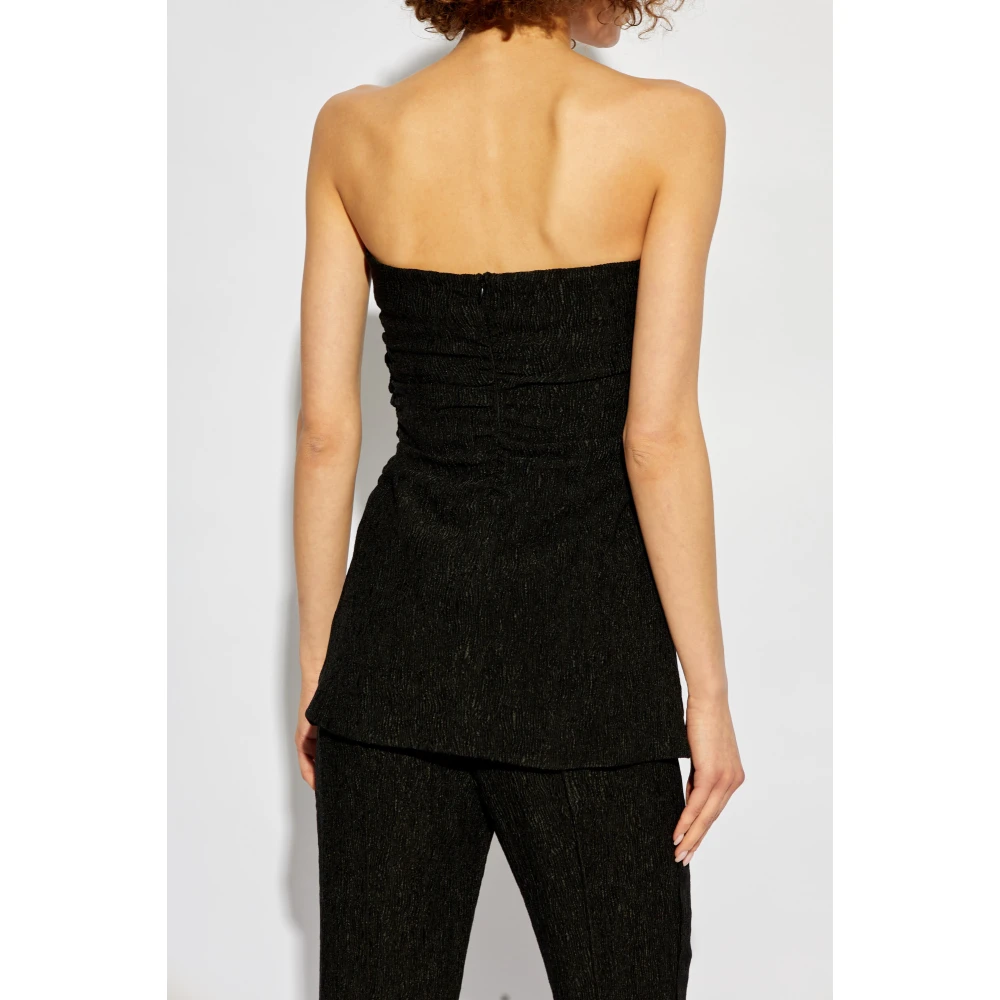 Ganni Off-shoulder top Black Dames