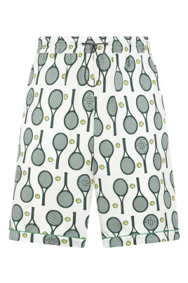 Silk Drawstring Shorts Tennis