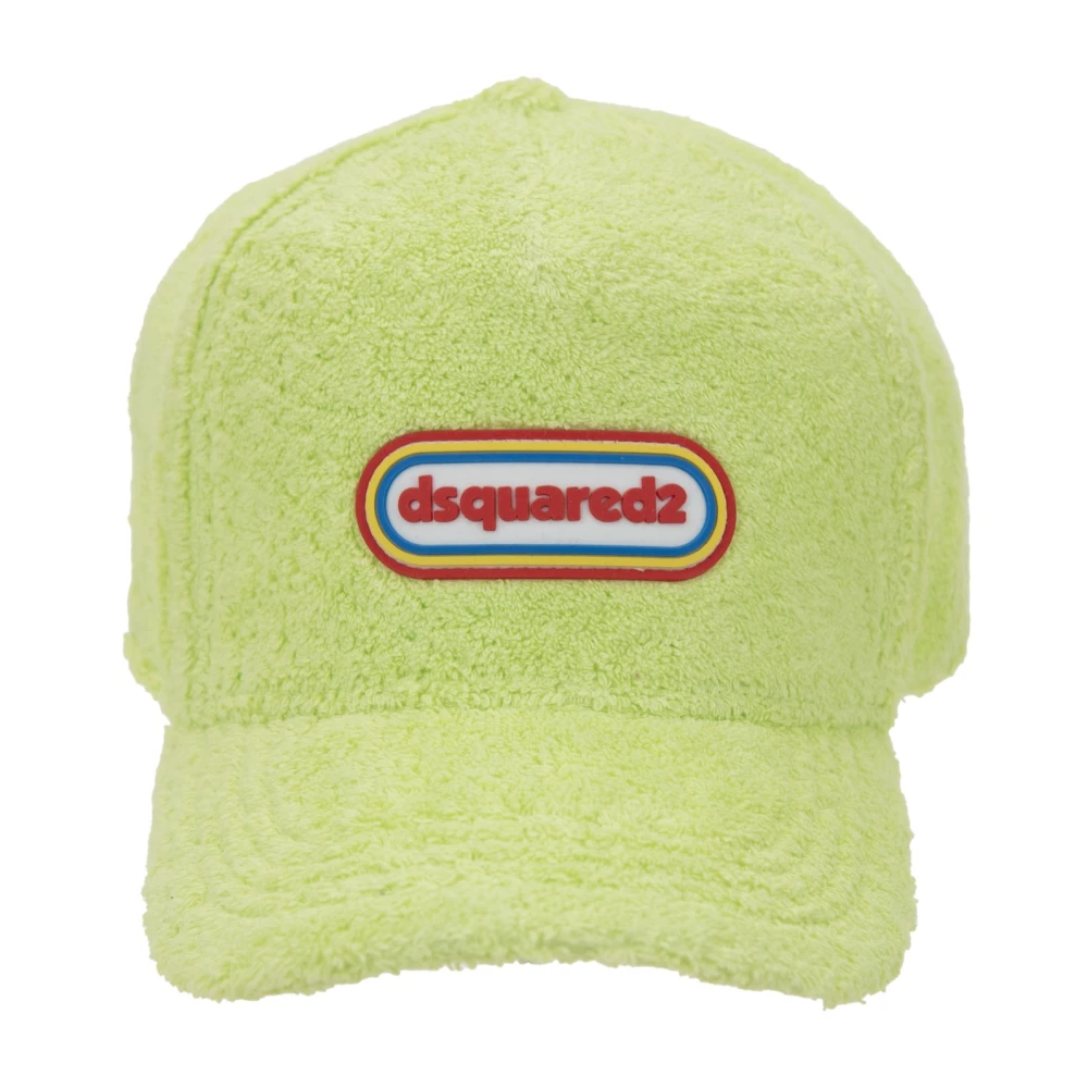 Dsquared2 Unisex Verde - Logo Patch Cotone Baseball Cap - Accessories - One Size