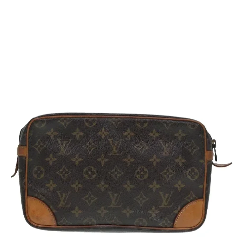 Louis Vuitton Vintage Pre-owned Canvas clutches Brown Dames