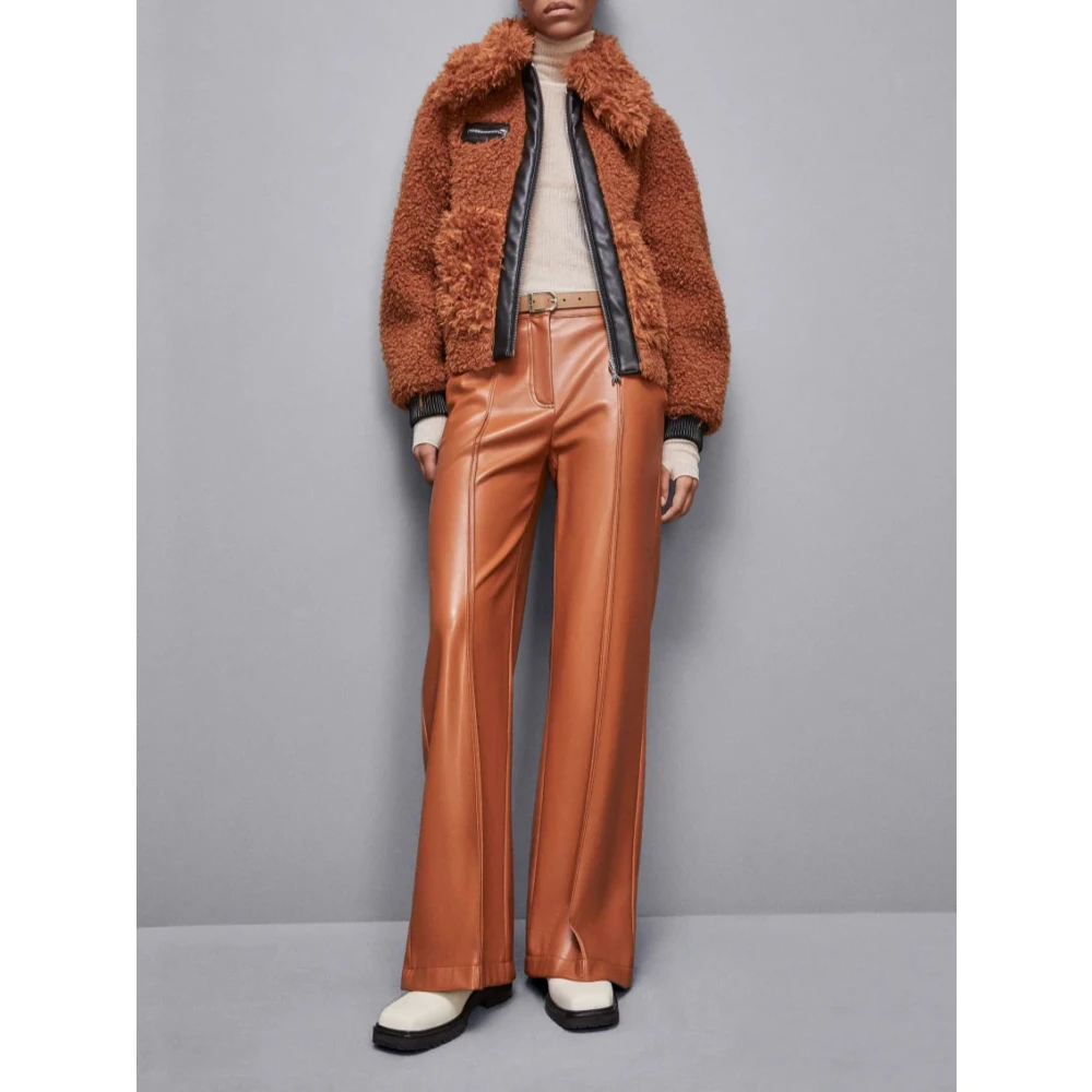 PATRIZIA PEPE Omkeerbare Korte Jas Stijl 2O0139E054 Brown Dames