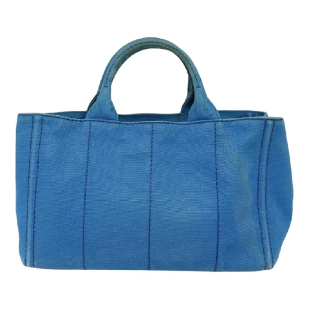 Prada Vintage Pre-owned Canvas totes Blue Dames