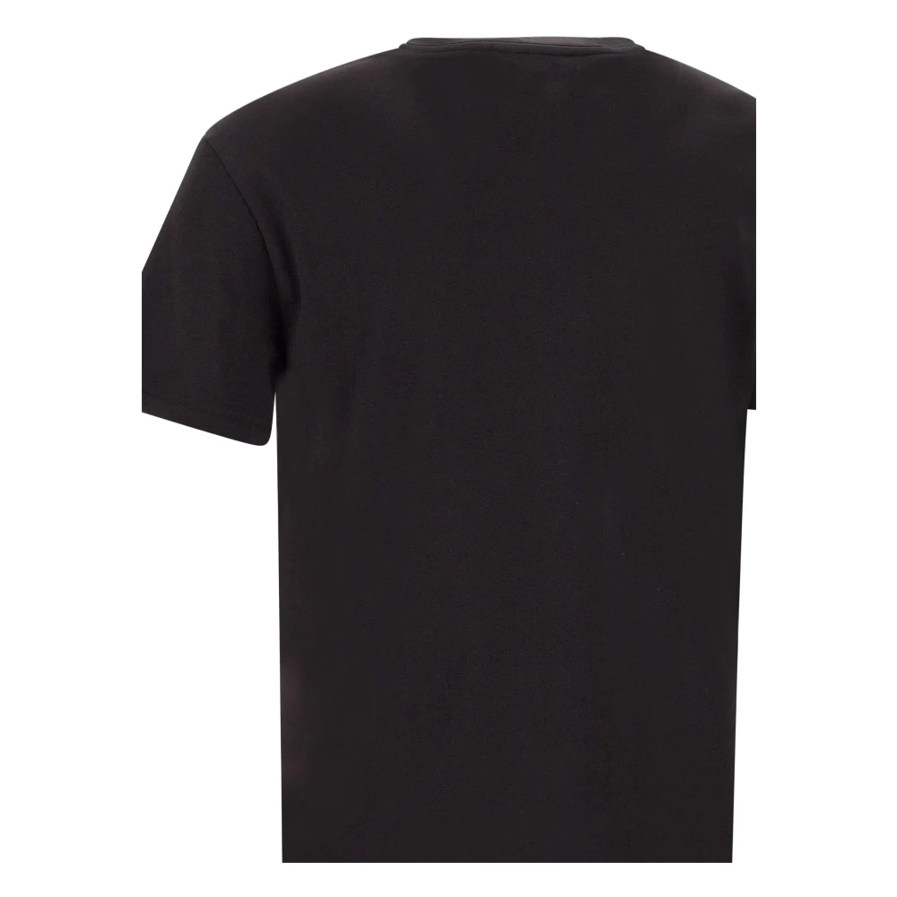 Versace Jeans Couture Zwart Katoenen Jersey T-shirt Ronde Hals Black Heren