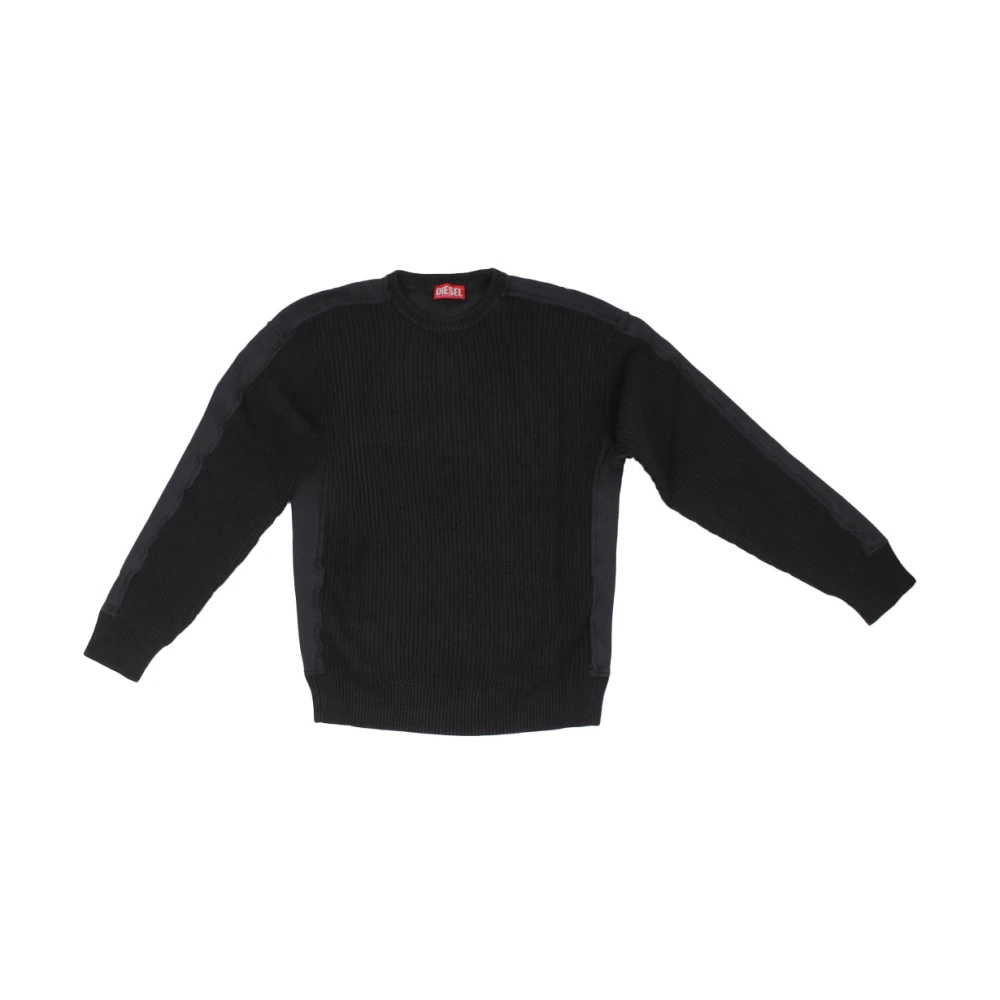 Diesel Men's Black Sweater With Logo Detail