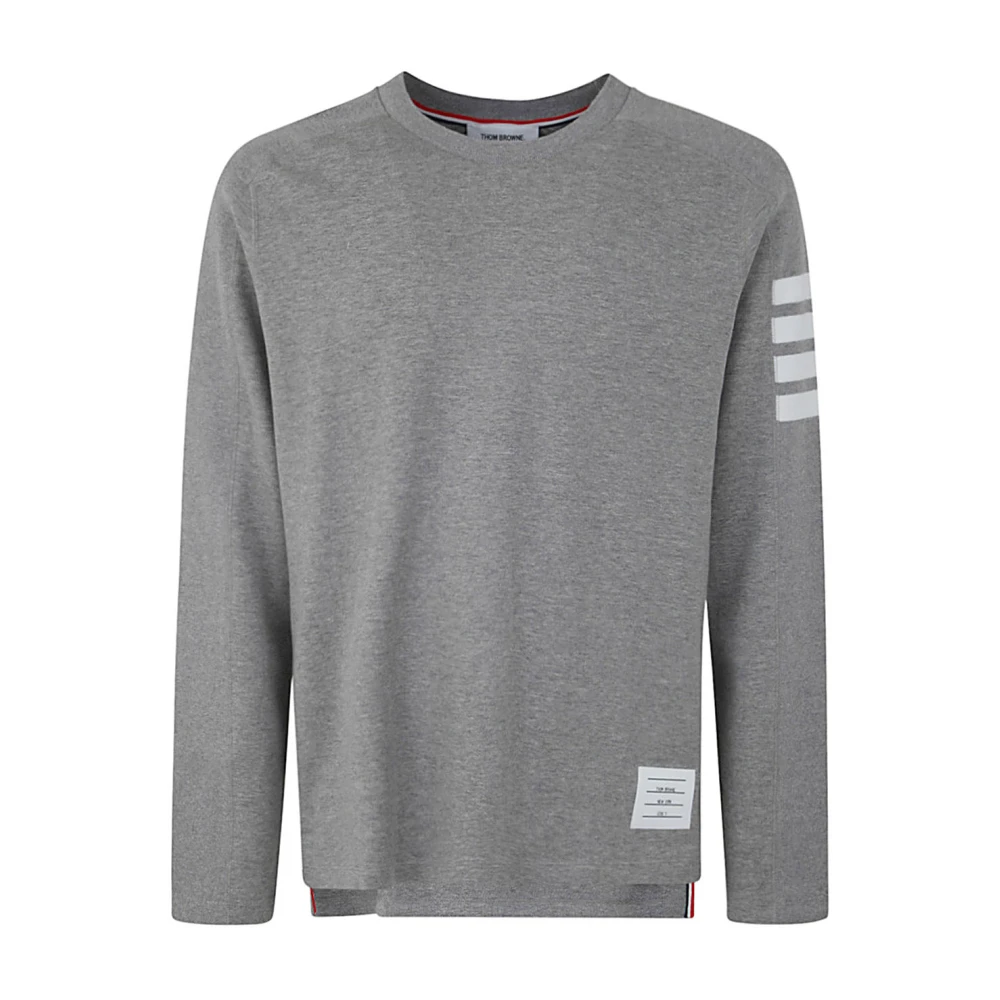 Thom Browne Milano Katoenen Longsleeve Tee Gray Heren