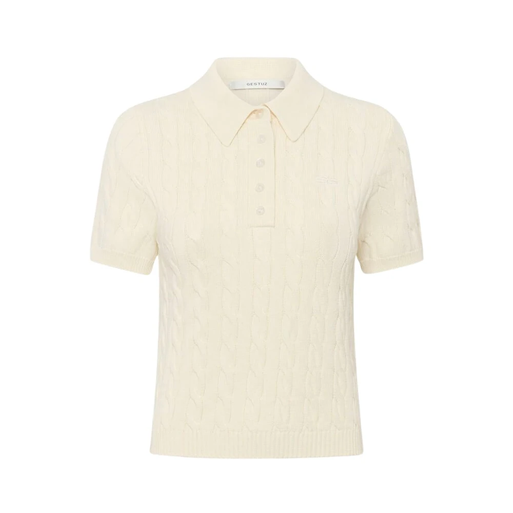 Gestuz Women's White Polo Shirts, Xs, Sweatshirts & Hoodies