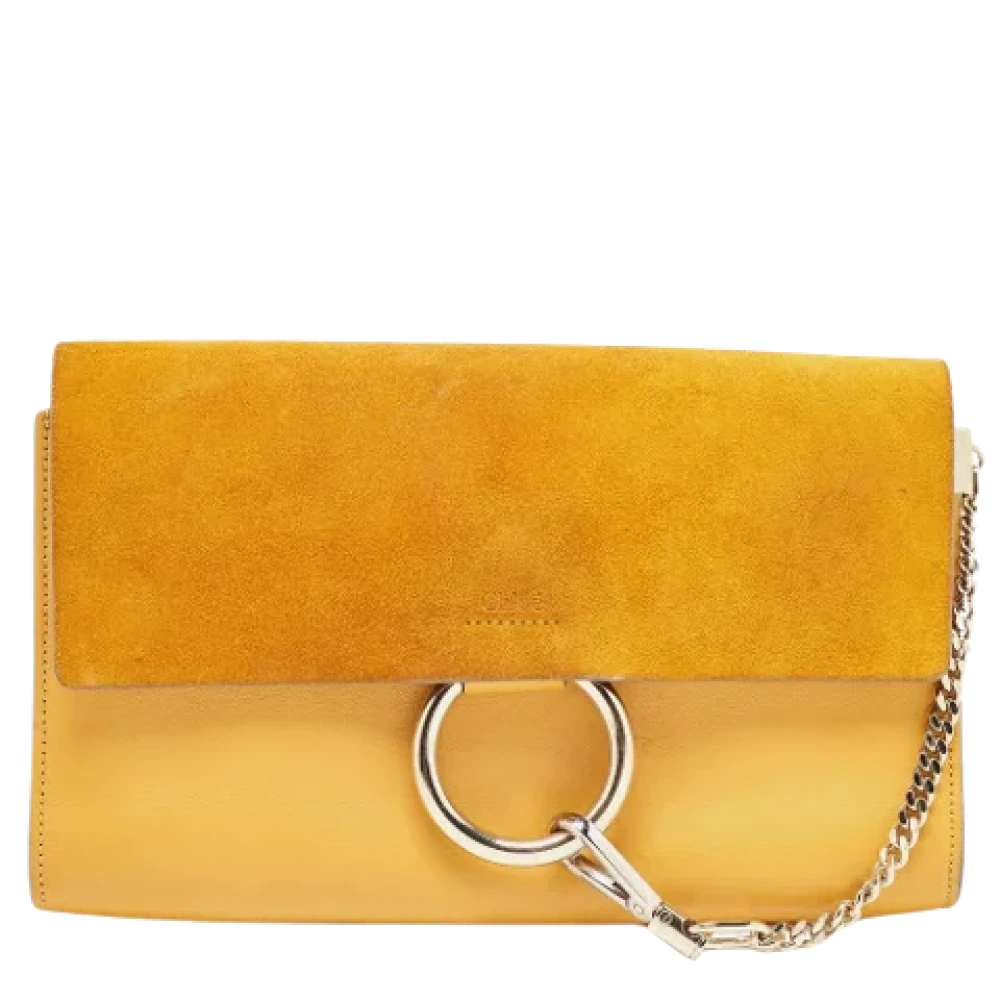 Chloé Pre-owned Suede clutches Yellow Dames