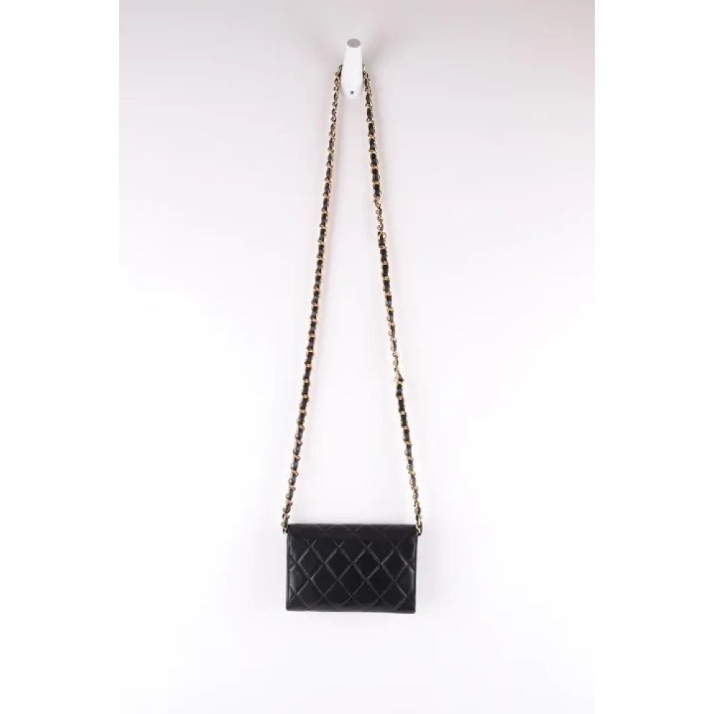 Chanel Vintage Pre-owned Leather shoulder-bags Black Dames