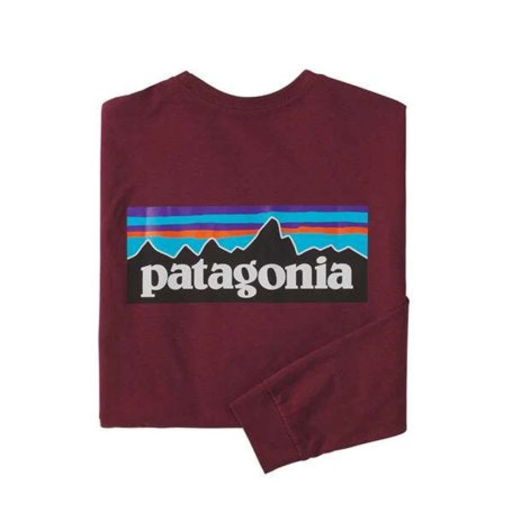 Patagonia Logo Responsibili-Tee Longsleeve Shirt Brown Heren