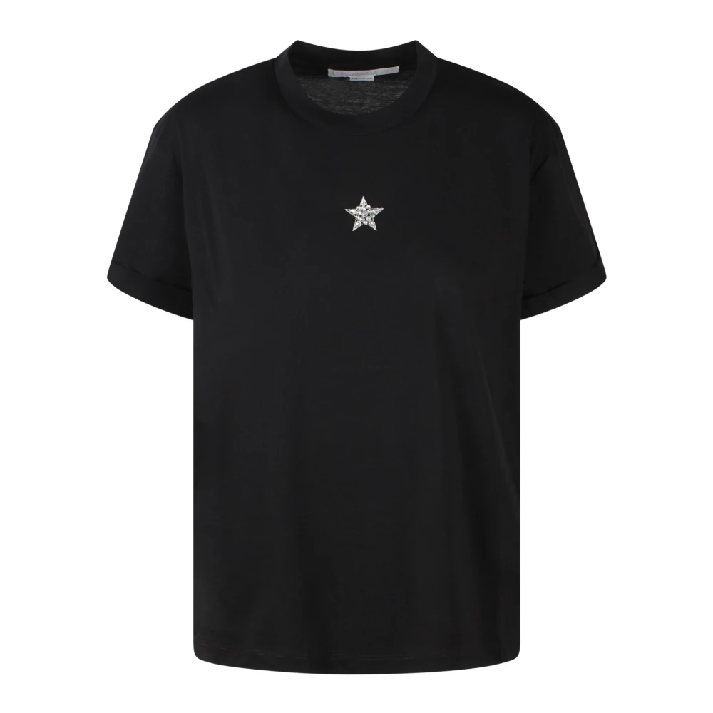 Stella Mccartney Kristallen Ster Mini T-Shirt Black Dames