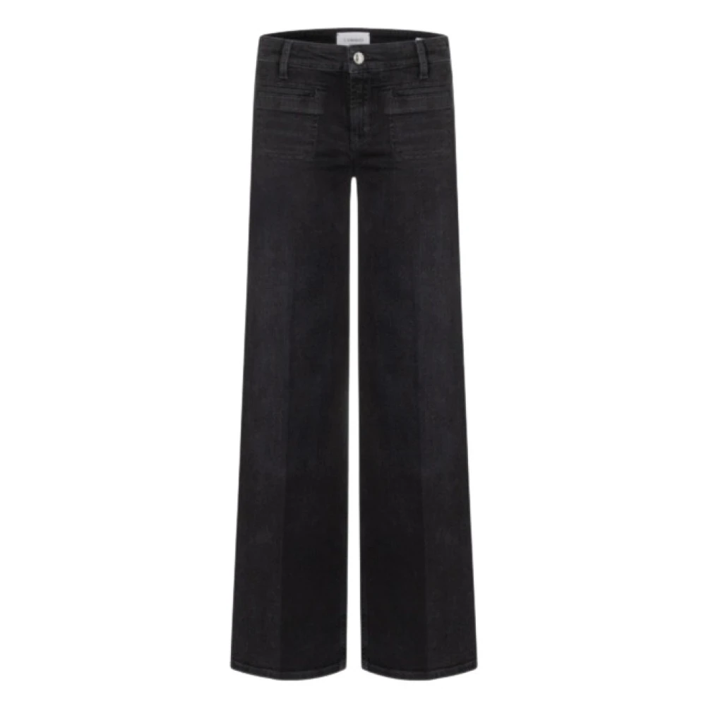 Cambio Women's Black Tess Wide Jeans - Wide Jeans - Xl - Jeans