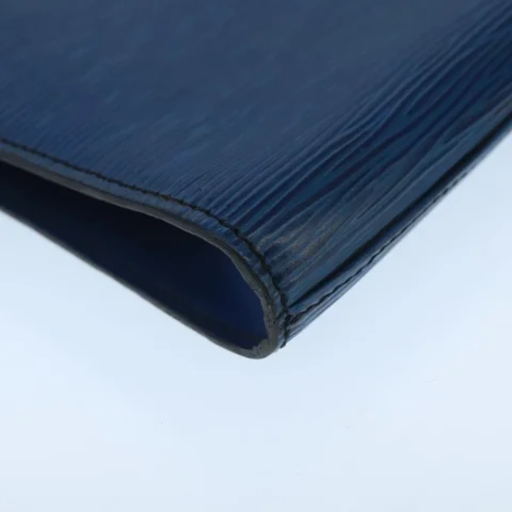Louis Vuitton Vintage Pre-owned Leather clutches Blue Dames