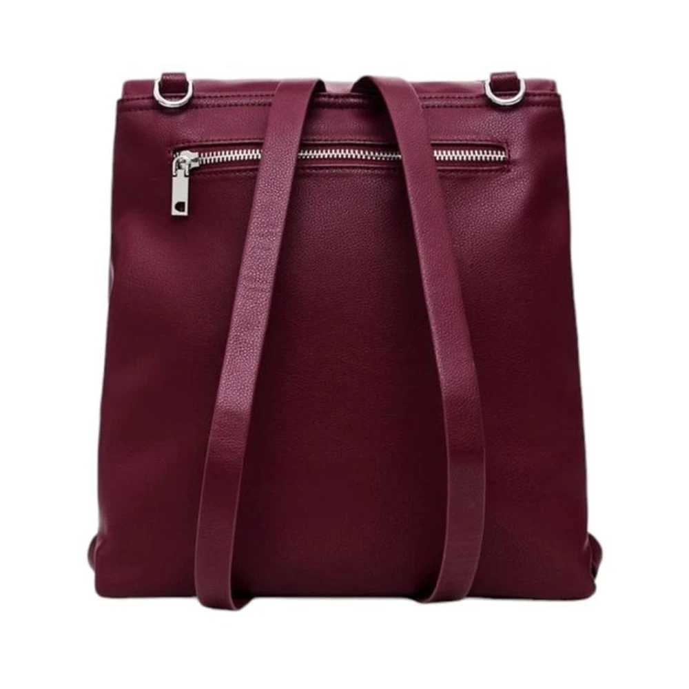 Desigual Stijlvolle Bordeaux Polyethyleen Rugzak Red Dames