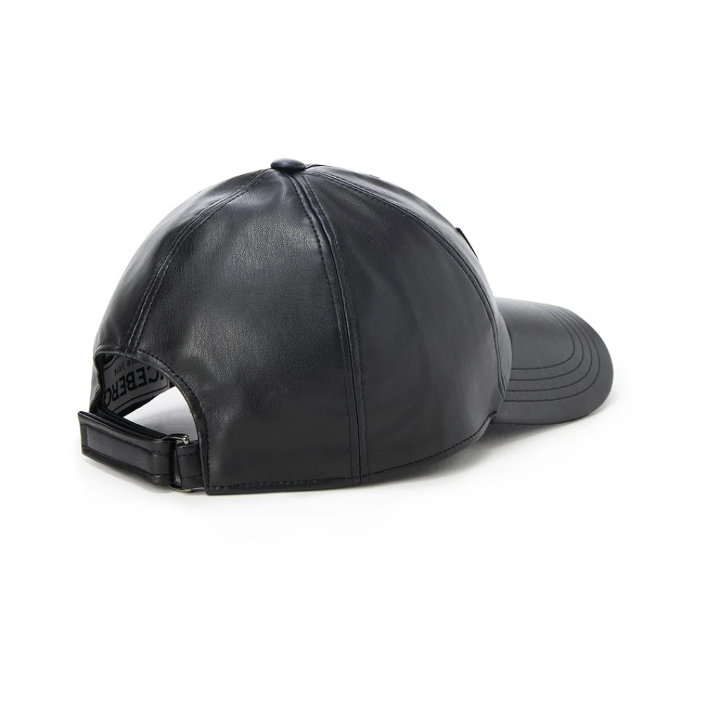 Iceberg Baseballpet van imitatieleer Black Dames