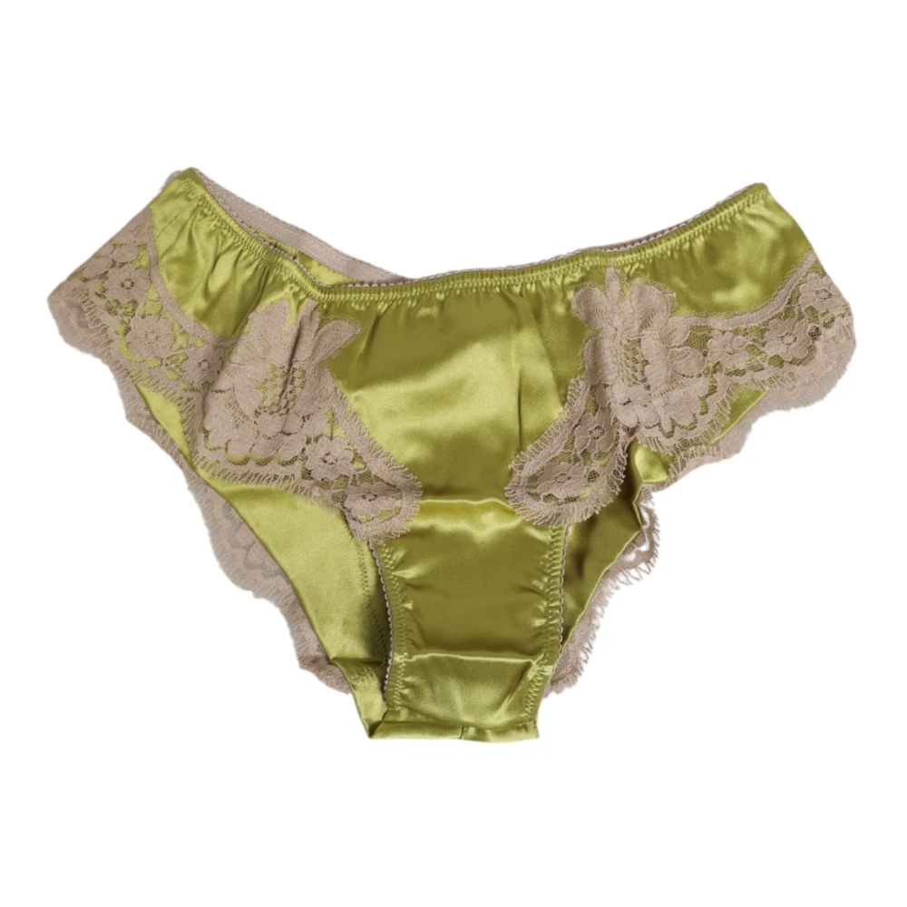 Dolce & Gabbana Women's Green Slip Panties - Bikinis - Xs - Swimwear